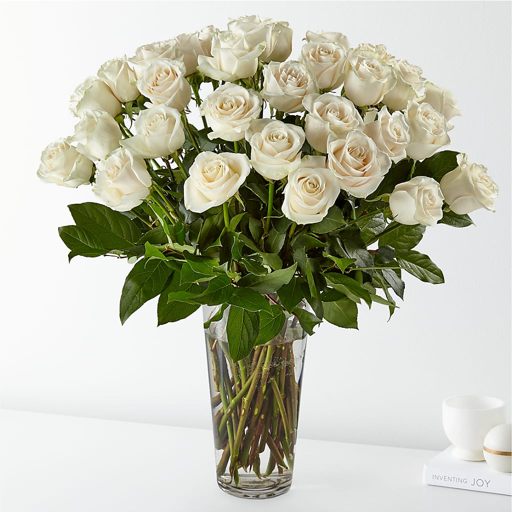 Long Stem White Rose Bouquet – Acacia Flower Shop Inc, Orangeburg SC