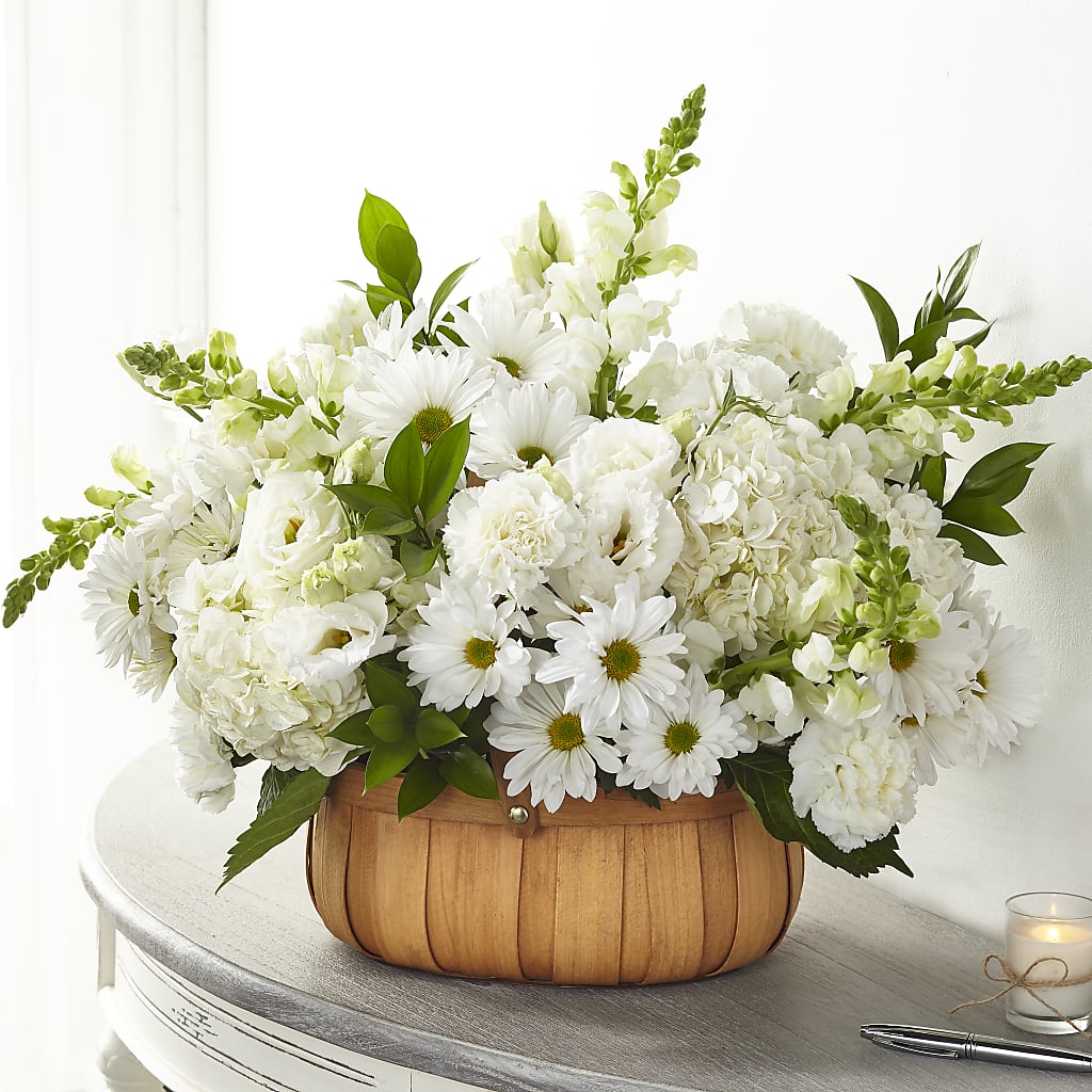 Pure Ivory Basket – Acacia Flower Shop Inc, Orangeburg SC