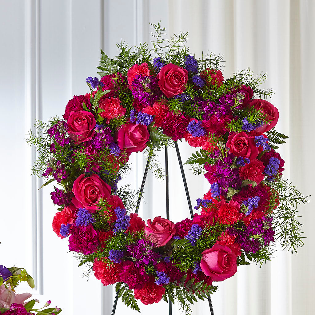 Calming Colors Wreath – Acacia Flower Shop Inc, Orangeburg SC