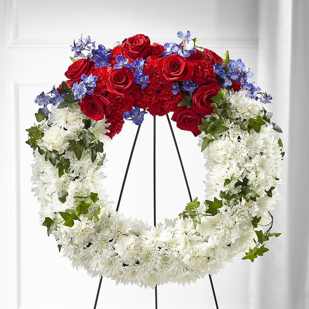 Patriotic Passion Wreath – Acacia Flower Shop Inc, Orangeburg SC