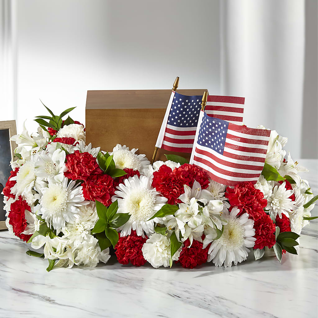 Spirit of Patriotism Cremation Adornment – Acacia Flower Shop Inc, Orangeburg SC