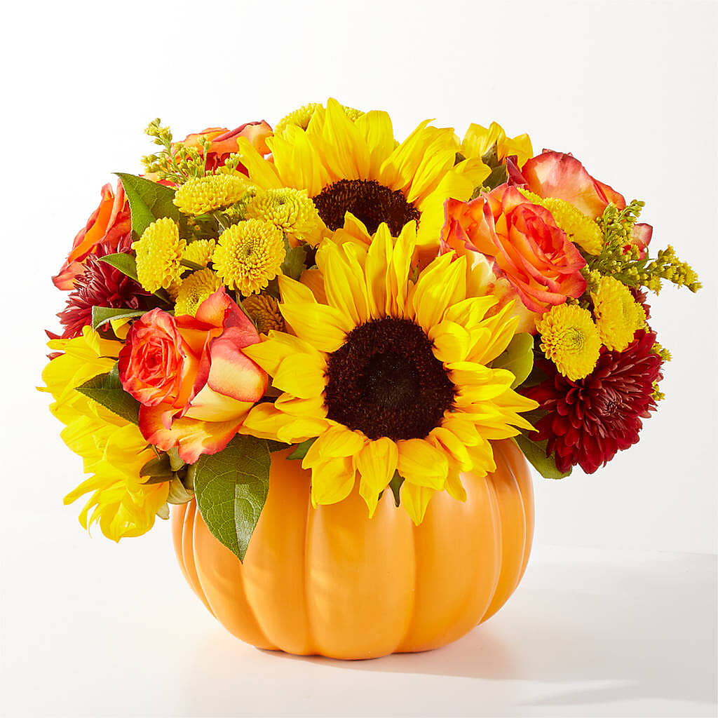 Golden Gourd Pumpkin Bouquet –  Acacia Flower Shop Inc, Orangeburg SC