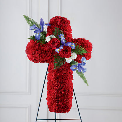 Faithful Hero Floral Cross –  Acacia Flower Shop Inc, Orangeburg SC