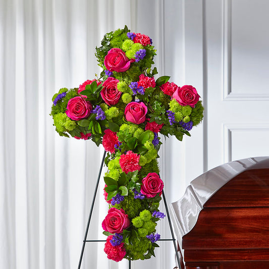 Tribute Rose Floral Cross –  Acacia Flower Shop Inc, Orangeburg SC