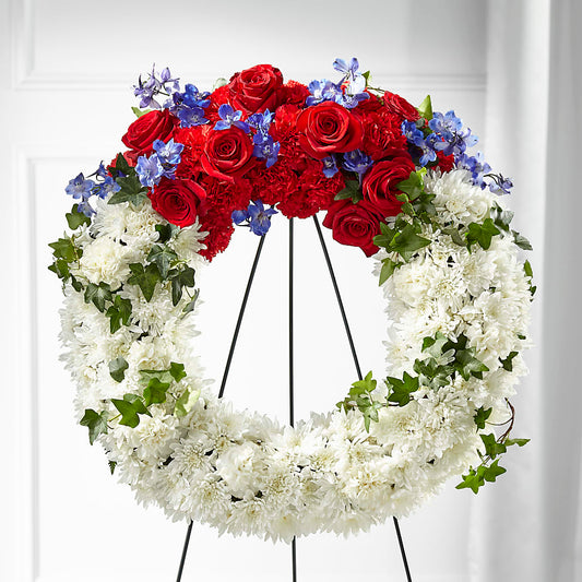 Patriotic Passion Wreath –  Acacia Flower Shop Inc, Orangeburg SC