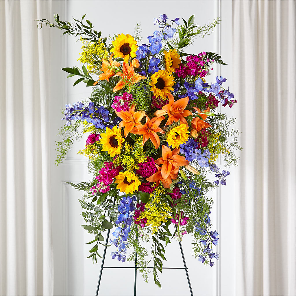 Sunlit Memories Standing Spray (Standard) –  Acacia Flower Shop Inc, Orangeburg SC