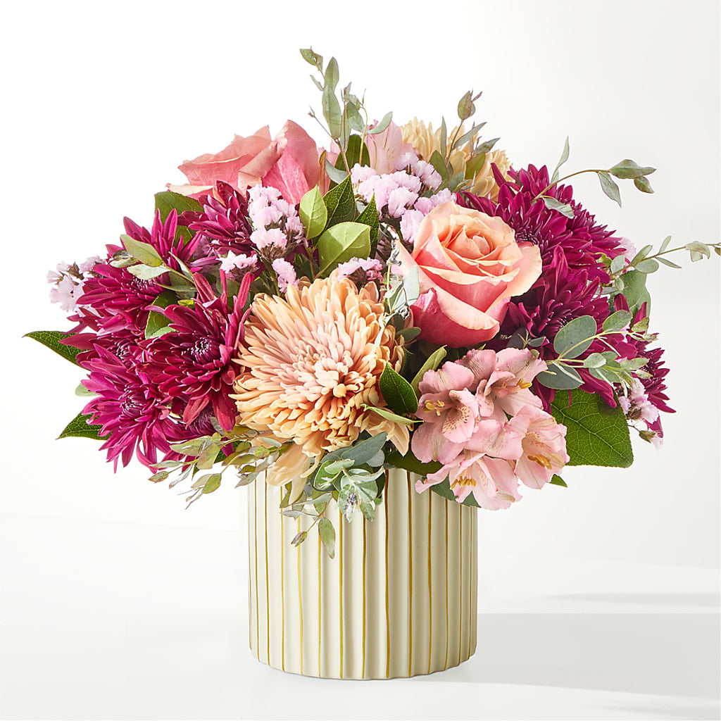 Berry Cobbler Bouquet with Ivory Vase –  Acacia Flower Shop Inc, Orangeburg SC