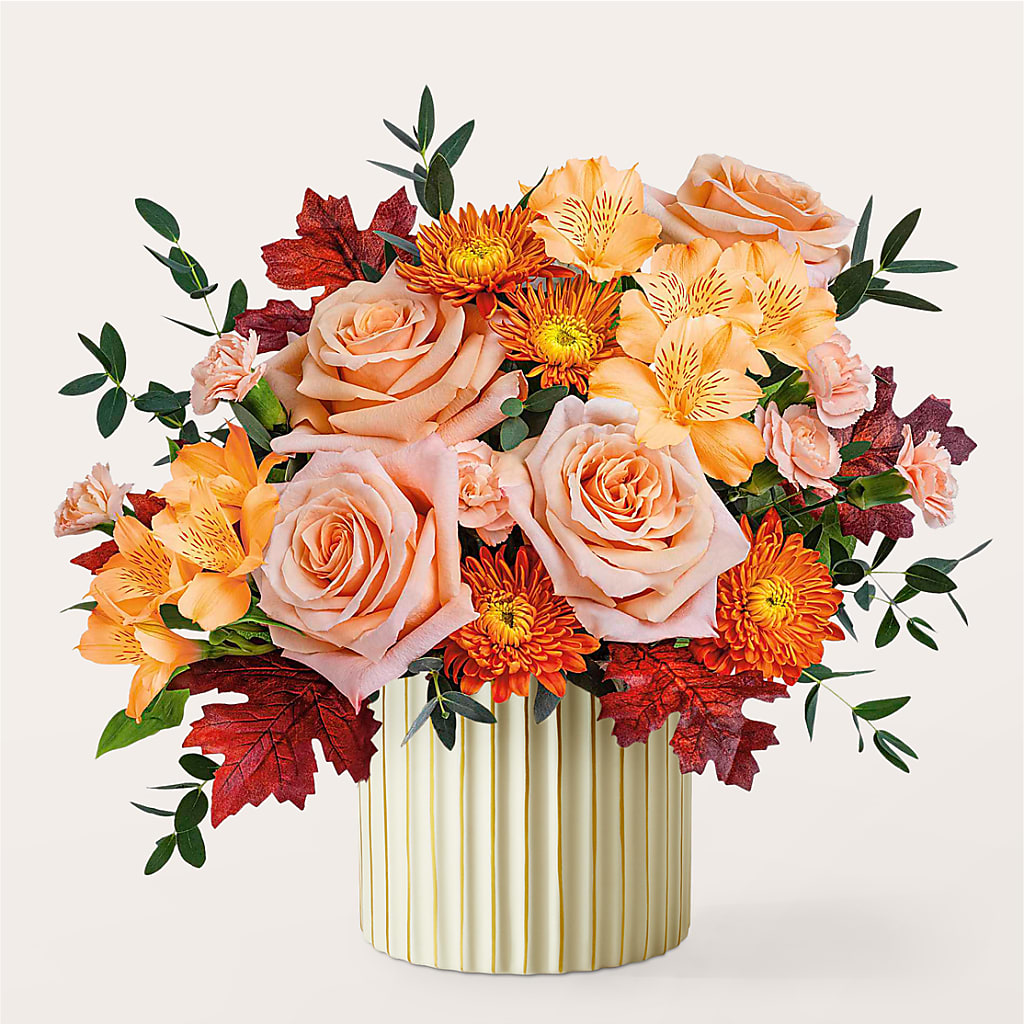 Spiced Latte Bouquet with Ivory Vase –  Acacia Flower Shop Inc, Orangeburg SC