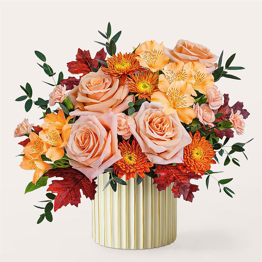 Spiced Latte Bouquet with Ivory Vase –  Acacia Flower Shop Inc, Orangeburg SC