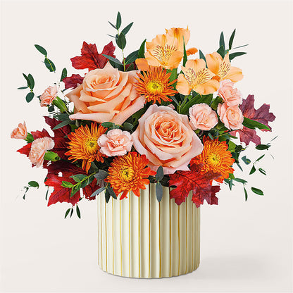 Spiced Latte Bouquet with Ivory Vase –  Acacia Flower Shop Inc, Orangeburg SC
