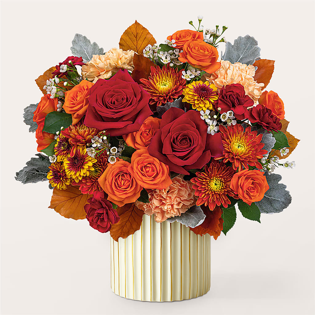 Merlot Bouquet with Ivory Vase –  Acacia Flower Shop Inc, Orangeburg SC