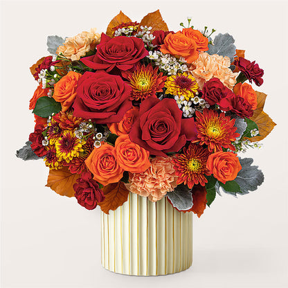 Merlot Bouquet with Ivory Vase –  Acacia Flower Shop Inc, Orangeburg SC