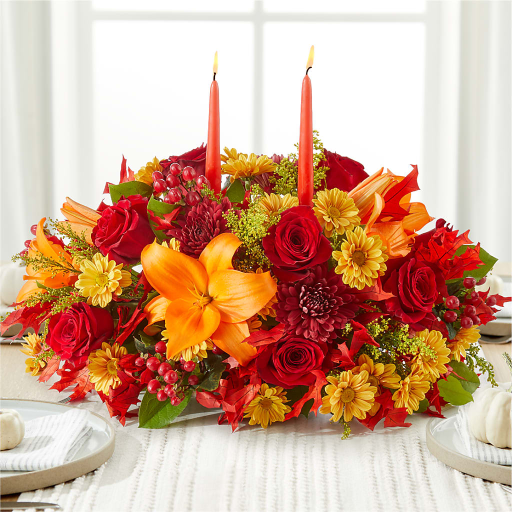 Autumn's Embrace Centerpiece –  Acacia Flower Shop Inc, Orangeburg SC
