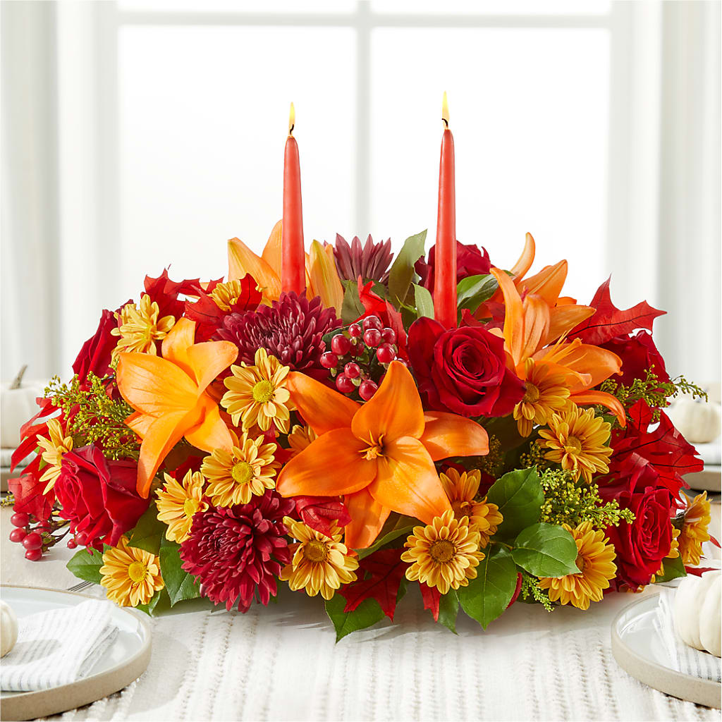 Autumn's Embrace Centerpiece –  Acacia Flower Shop Inc, Orangeburg SC