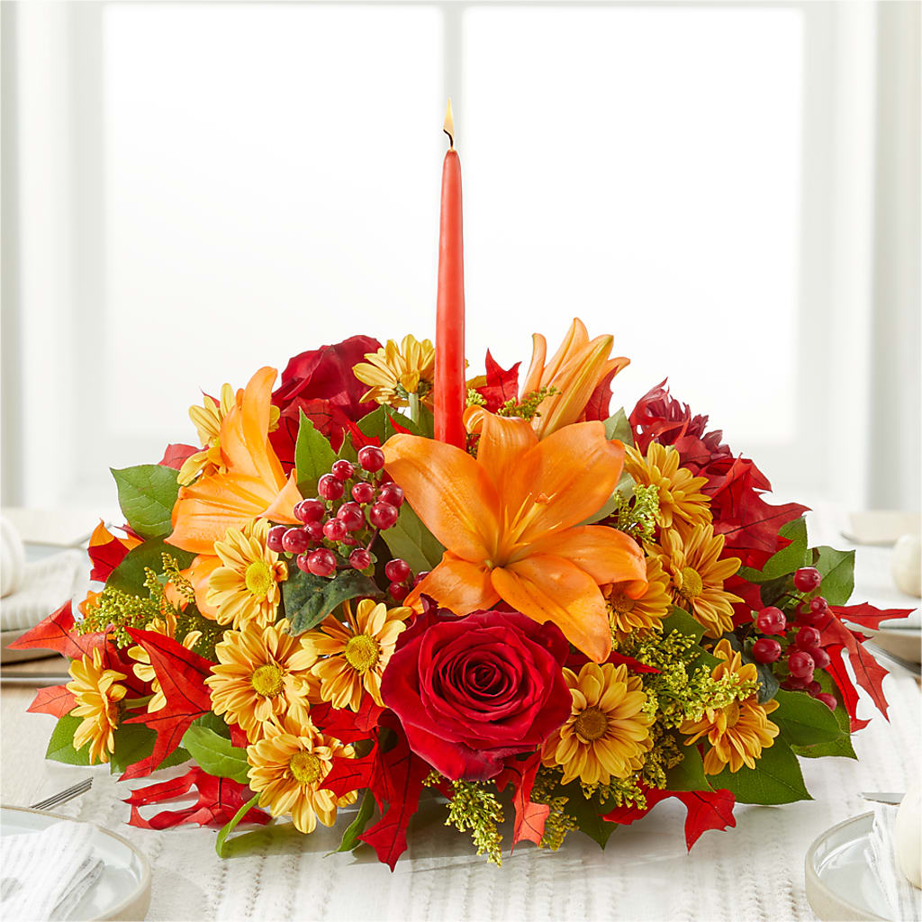 Autumn's Embrace Centerpiece –  Acacia Flower Shop Inc, Orangeburg SC