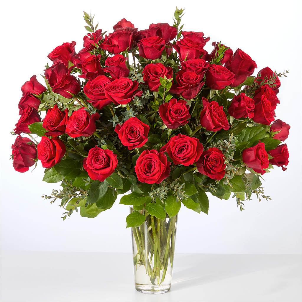 Forever Yours Fifty Stem Red Rose Bouquet –  Acacia Flower Shop Inc, Orangeburg SC